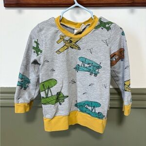 Small Shop Little Mod Gray Airplane Print Kids Shirt